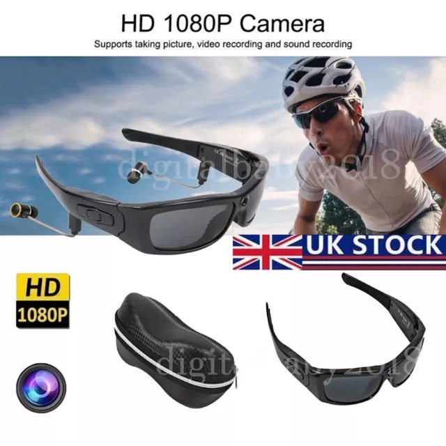 Mini Camera Glasses 1080P HD Sports Cam Eyeglass Video Eyewear DVR Recorder UK