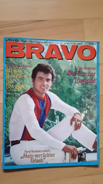 BRAVO Nr.45 vom 30.10.1967 mit Stoffmuster, Horst Buchholz, Udo Jürgens, Beatles