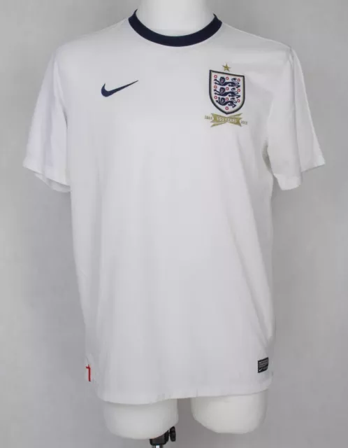 Nike England Football Shirt Jersey 2013 150 Soccer Years L