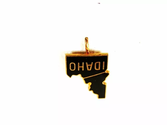 1960's / 70's Black & Goldtone Idaho Charm Unbranded 32116