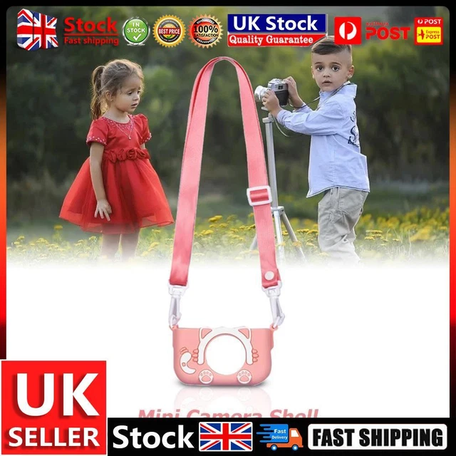 Portable Mini Cartoon Camera Cover Adjustable Silicone Shell (Pink Cat) UK