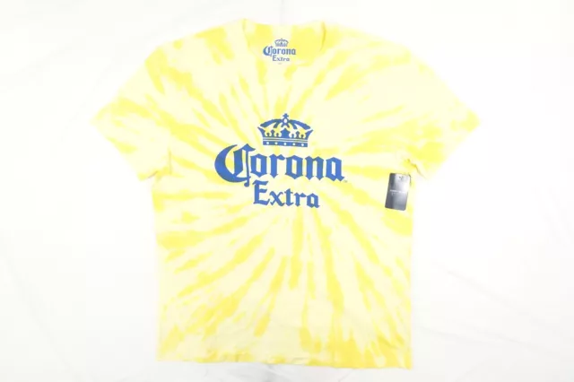 Lucky Brand Corona Extra Tie Dyed Yellow Xl Beer Drink Tee Tshirt Mens Nwt New