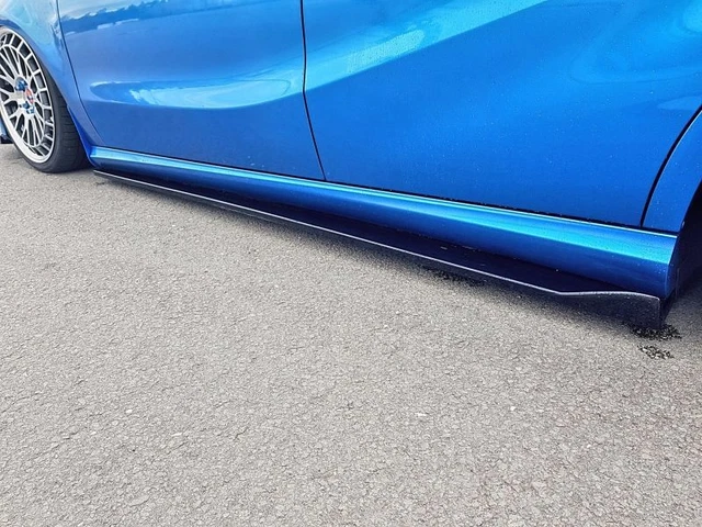 Black Gloss Side skirts addons /diffusers For Megane 4 RS Facelift 2018+ v3