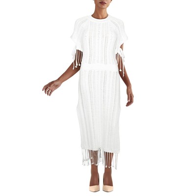 Jonathan Simkhai Womens Fringe Long Daytime Maxi Dress BHFO 3587