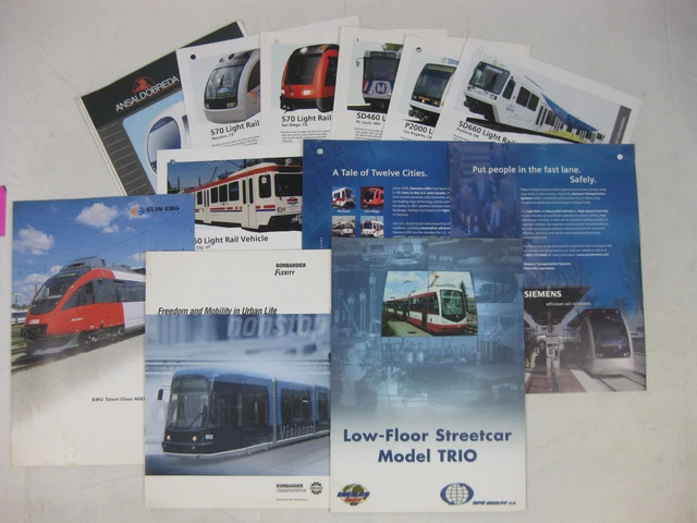 Train / Railroad Memorabilia - Trade presentation sheets, promotional flyers VG