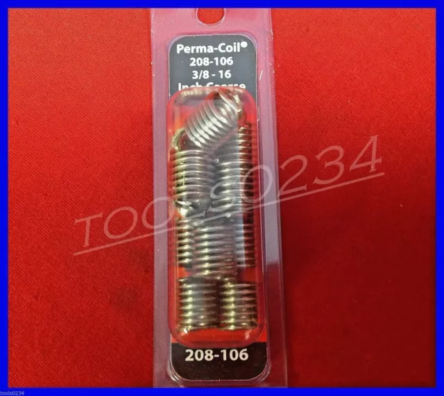 3/8-16 NC Thread Repair Inserts Perma Coil 208-106 Fits Heli Pack of 12 USA