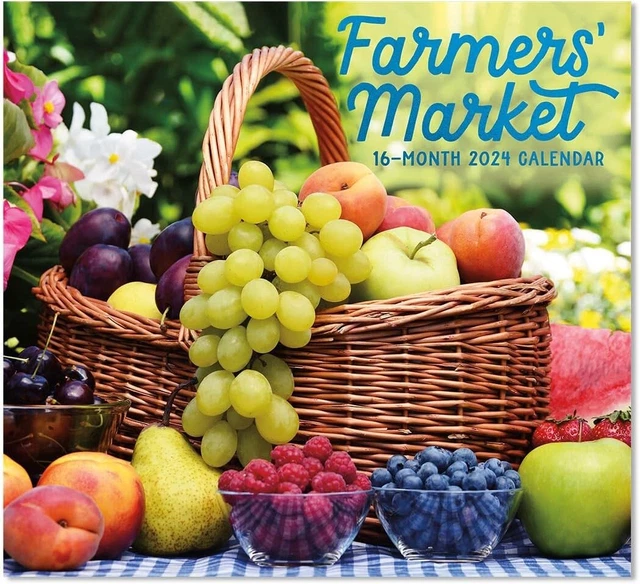FARMER'S MARKET 2025 Full Size Wall Calendar for Planning, Scheduling