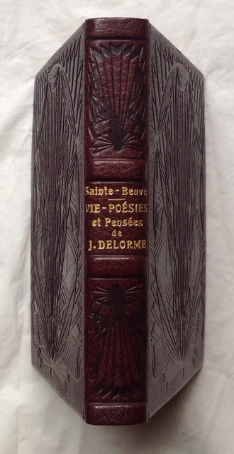 1925 SAINTE-BEUVE VIE DE JOSEPH DELORME 1/50 Japon BELLE RELIURE DE KIEFFER