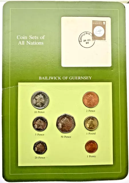 Coin Sets of All Nations Bailiwick of Guernsey (7 Coin Set) Pence/Penny/Pound