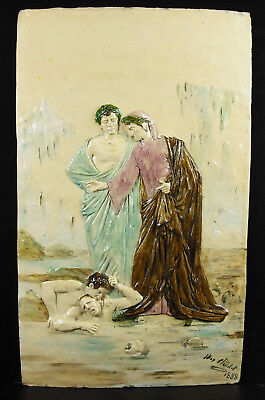 Máx Claudet Dante & Virgile Aux Infierno El Divina Comedia 59-36cm 3,8kg 1888