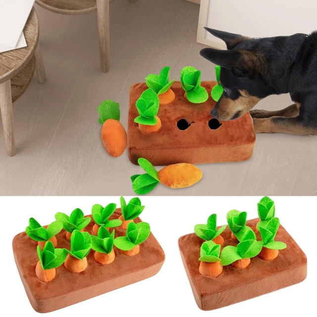 Dog Carrot Plush Toy Interactive Dog Toy Encourage Foraging Skills Dog Sniff