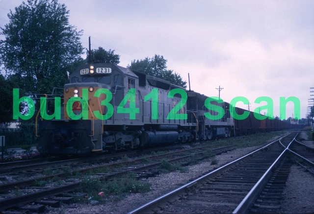 L&N Louisville & Nashville SD40 #1231 at St Matthews KY 1969 ORIGINAL Slide!