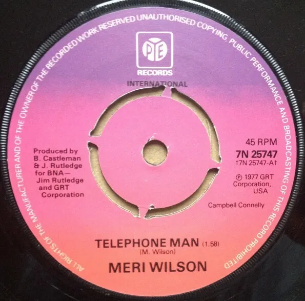 Meri Wilson - Telephone Man (7", Single, Pus)