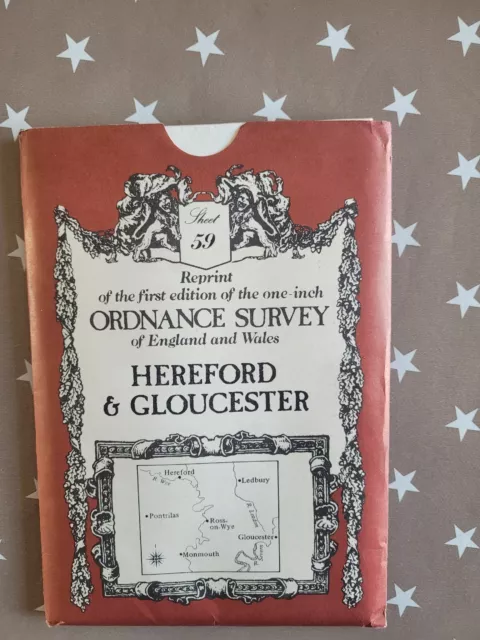 Hereford & Gloucester  Ordnance Survey Map Reprint Of  One Inch Original Edition