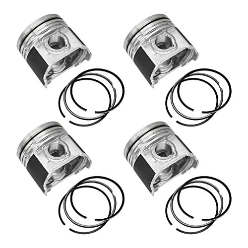 4Sets Piston and Piston Ring 1G924-2111 Compatible for Kubota Engine V1205 Z482