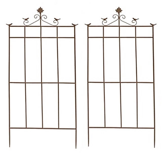 2ER SET RANKGITTER METALL GARTEN DEKO RANKHILFE GITTER ZAUN NEU EUR 98