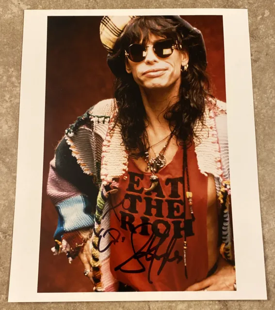 Steven Tyler Aerosmith Signed Autographed Photo ‘Eat the Rich’ Shirt