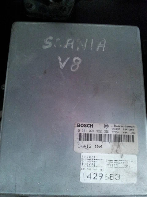 SCANIA 4, ENGINE control unit EDC, ECU, EMS, V8, 0281001322, 1413154