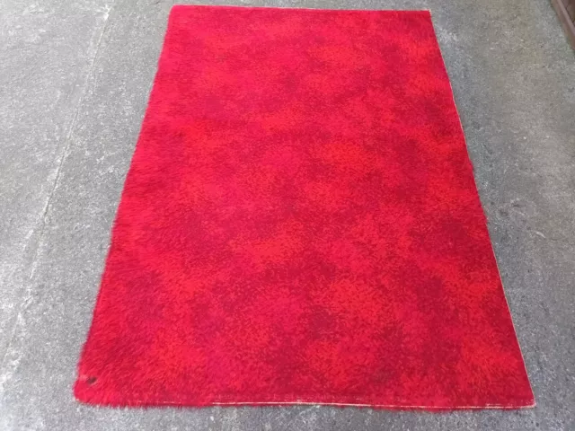 60er Alfombra Carpet Manta Shag 194 x 138 70er Midcentury Espacio Era Op Art F35