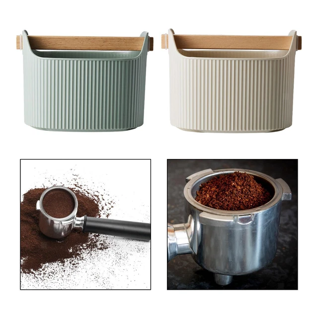 POEFT Kaffeeklopfbox - Behälter Für Kaffeesatz Aus ABS Mit Gummi-Klopfstange