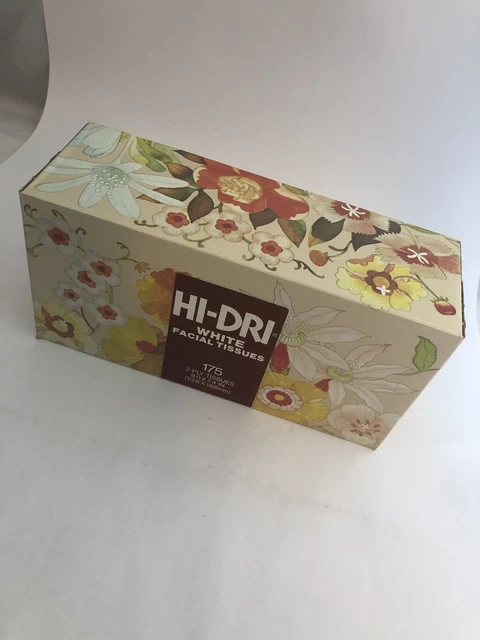 Caja de tejido facial Hi-Dri 175 2 capas nuevo de lote antiguo c1982