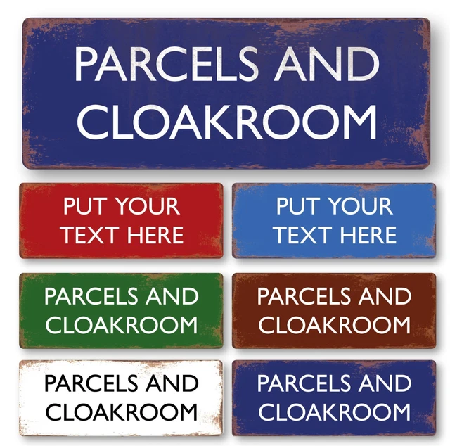 RAILWAY STATION SIGN British Rail parcels cloakroom Vintage Rail Sign