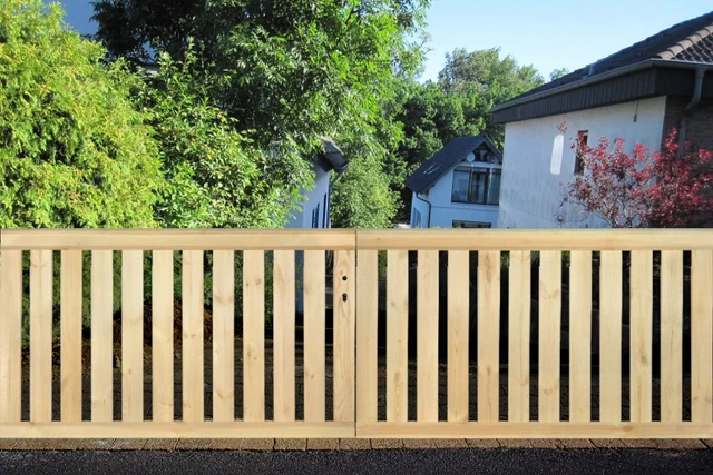 HOLZTOR, GELÄNDERTOR, GARTENTOR, Einfahrtstor aus Holz Doppelflügel,Tor