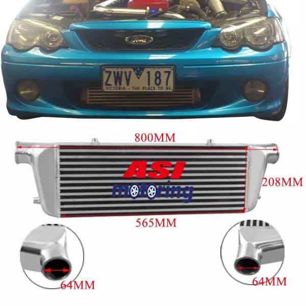 Intercooler Upgrade Suits ford XR6 BA BF TYPHOON F6 WITH Inlet / Oulet:64 / 64MM