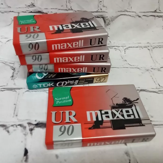 Brand New, Maxell UR 90, TDK CDing-II, Sealed Recordable Cassette Tapes