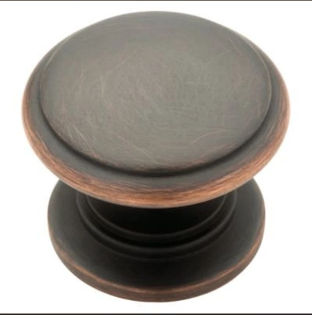 Liberty P61603-VB  Round Wide Base 1 1/4" Cabinet Drawer Knob Venetian Bronze