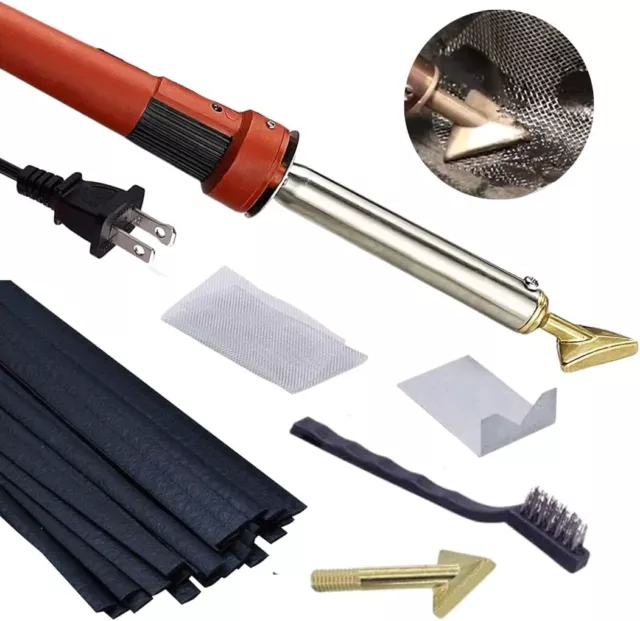 Plastic Welding Kit 80 Watts with Welder, Rods, Reinforcing Mesh.