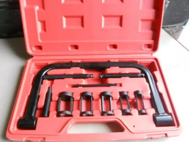 10Pc Valve Spring Compressor Tool Kit For Car Motorcycle