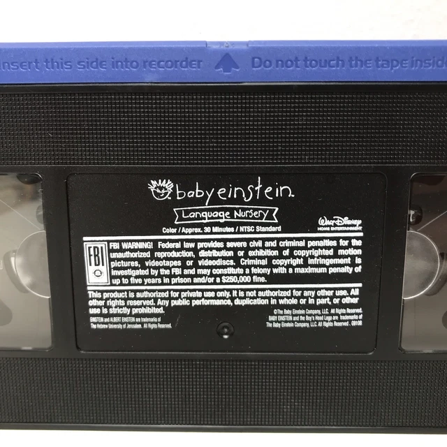 Disney baby einstein language nursery vhs video tape only infant