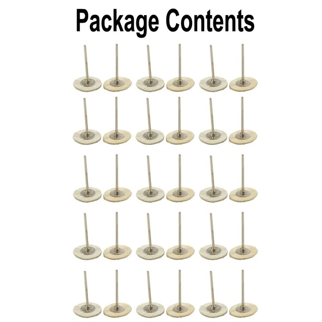 Wheel Brushes Polisher 30pcs For Rotary Assorted Polishing 2.35mm Goat Tooth