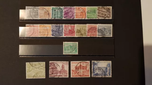 Berlin, Bauten (I) 1949, Mi. 42/60 gestempelt  50€.