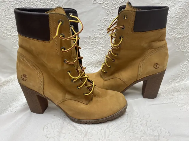 8715A Timberland WHEAT Earth keepers Glancy 6-Inch Lace-up Women Boots Size 10