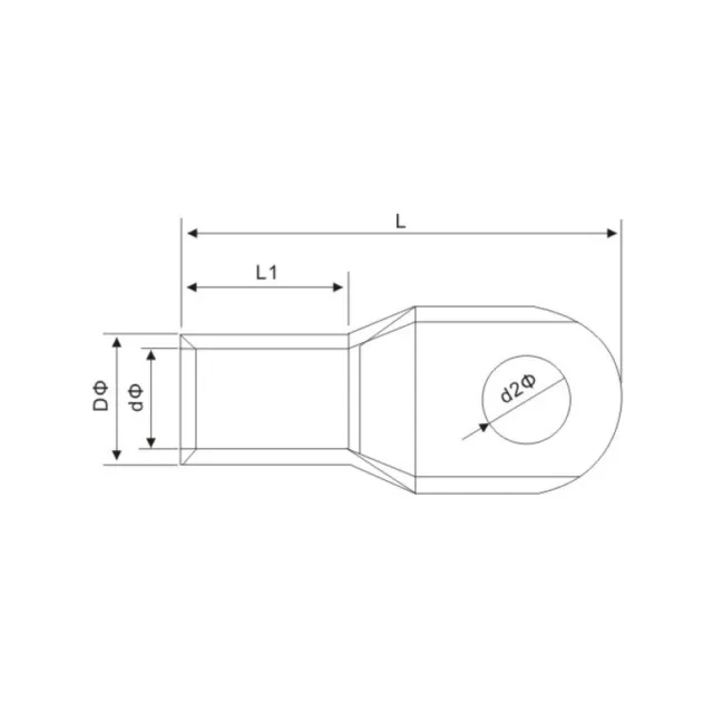 Rohrkabelschuhe M5 - M10 6,0 - 70mm² blank unisoliert Kabelschuhe Ring Presschuh 2