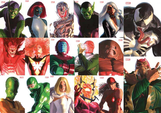 ALEX ROSS TIMELESS VILLAINS VARIANT x 17 SET #1 (MARCH) NM 2023 VENOM ELEKTRA+++