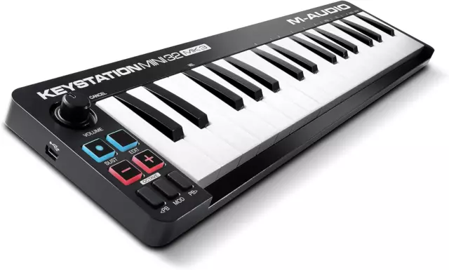 M-Audio Keystation Mini 32 MK3 - Portable USB MIDI Keyboard Controller for Musi
