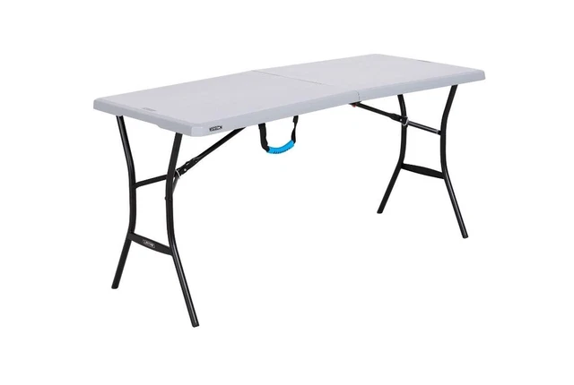 Lifetime 5-Foot Fold-in-Half Table, Gray (80861)