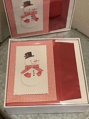 Hallmark Signature Snowman Christmas Cards, 2 Boxes of 10, Embellished