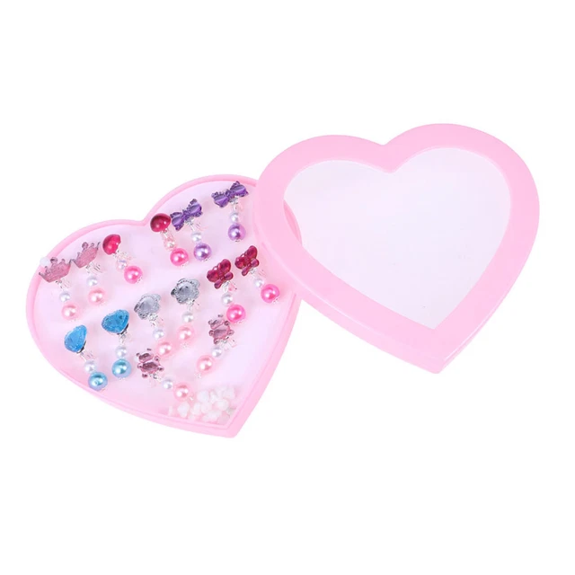 7 Pairs Pretend Play Earrings Girls Jewelry Gift Clip Ohrringe