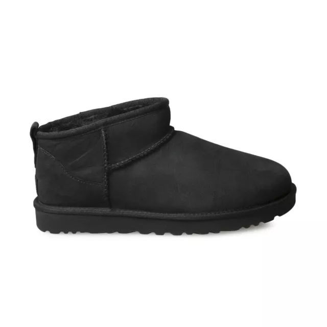 UGG CLASSIC ULTRA Mini Black Fur Comfort Women's Boots Size Us 6 New ...