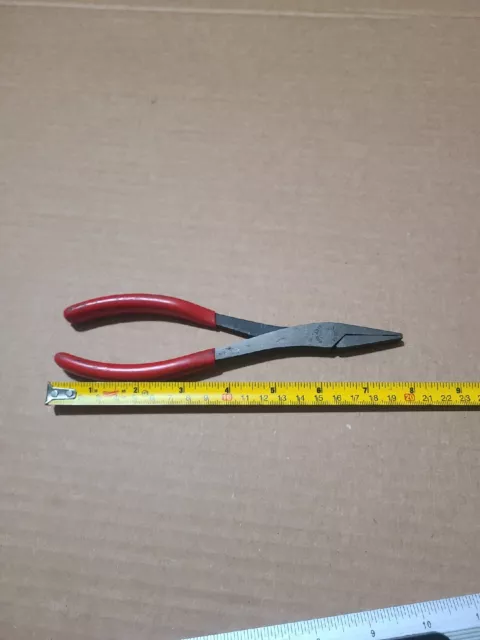 Snap-On Tools Soft Grip Flat Nose Duck Bill Pliers 7-3/4" Long USA Snap-On Tools Soft Grip Flat Nose Duck Bill Pliers 7-3/4" Long USA