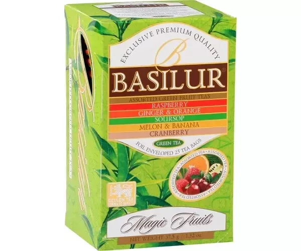 BASILUR Magic Fruits Green Tea Assorted not pg tips tetley  typhoo Yorkshire tea