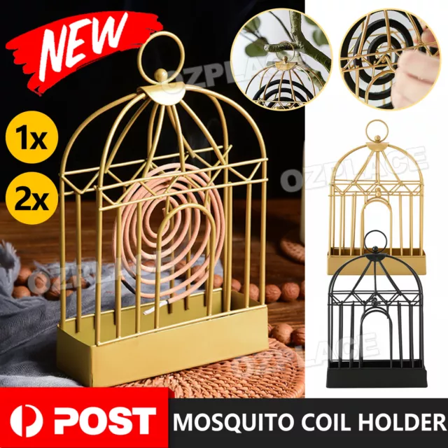 1/2X Mosquito Coil Holder Outdoor Birdcage Decor Burner Repellant Garden NEW