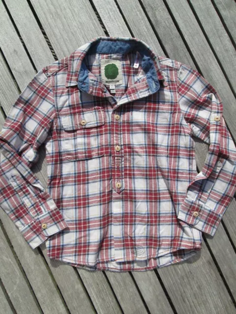 TOM JOULE Boys Check Button Up Shirt   Age 6 Years    C