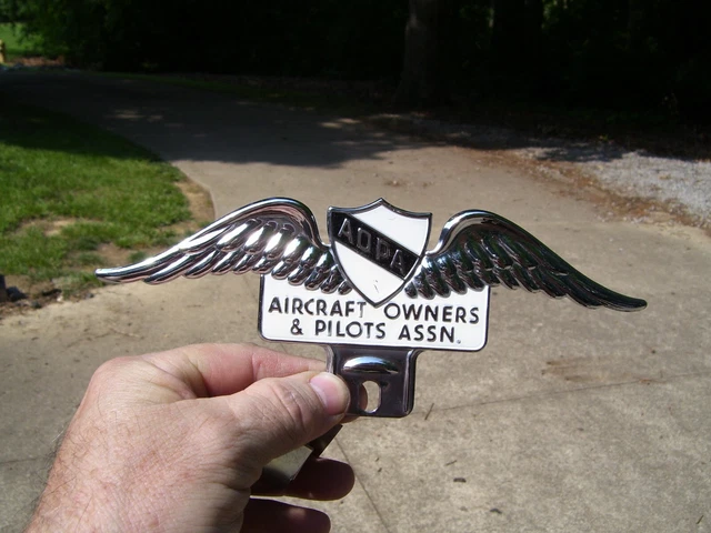 1950s Antique Pilot Aircraft nos License plate Topper Vintage Chevy Ford Hot Rod 1950s Antique Pilot Aircraft nos License plate Topper Vintage Chevy Ford Hot Rod