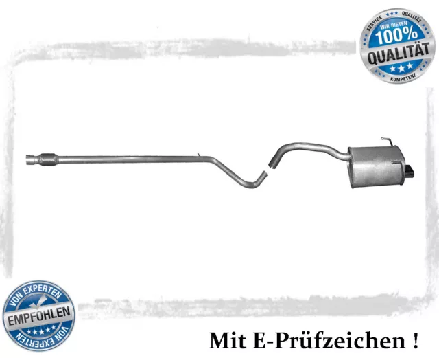 Auspuffanlage für Fiat 500, 500C 1.2 Chrom Auspuff Endtopf Mittelrohr