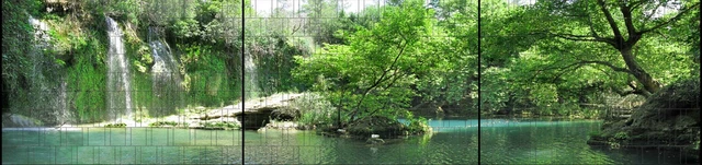 Grotte - Panorama XXL bedruckte Sichtschutzstreifen für Zaun